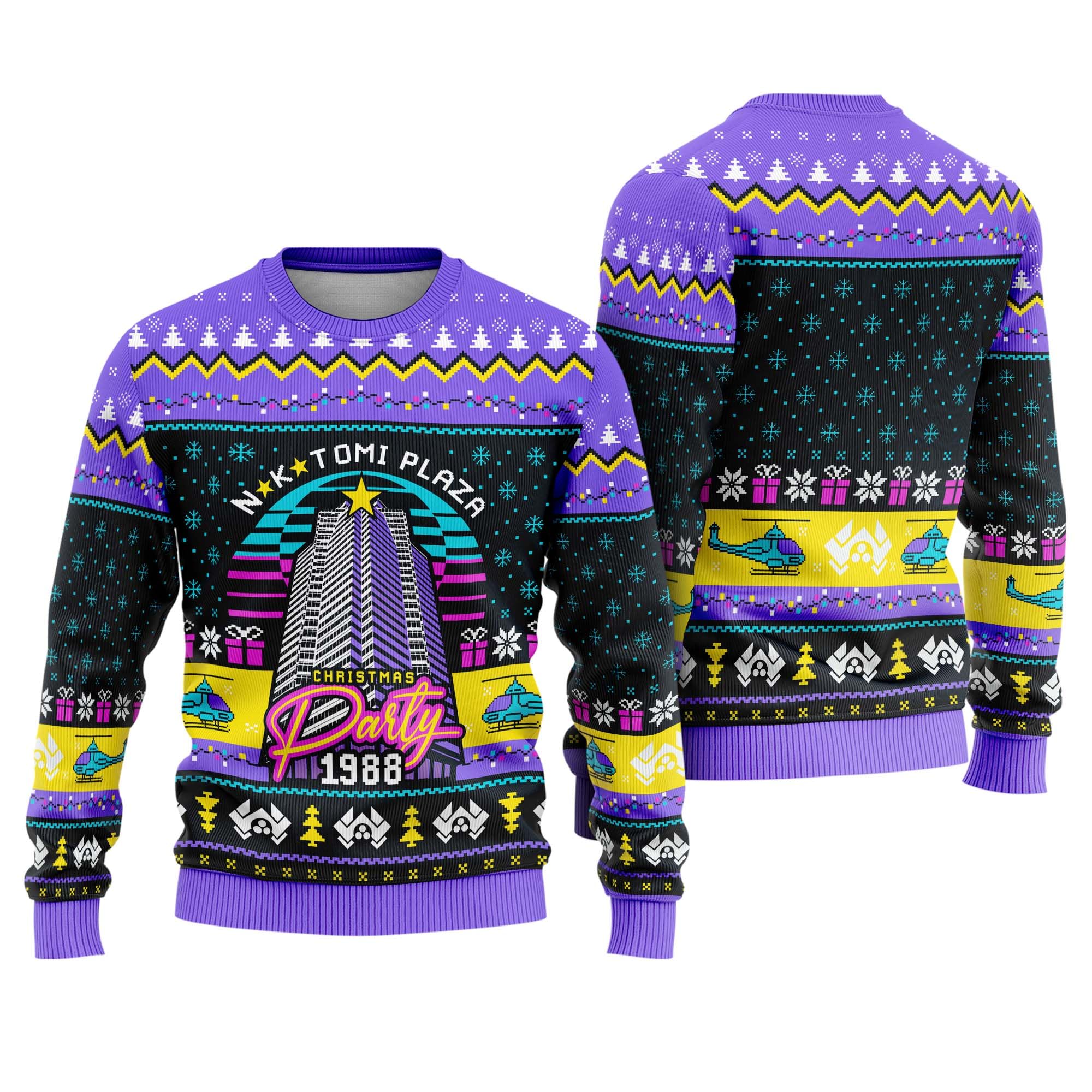 Photo 1 of DIGForest Christmas Party 1988 Ugly Sweaters for Women - Machine Plaza Holiday Christmas Sweater Men- Knitted Unisex 90s Movie Xmas Ugly Sweaters Gifts - Plaza Seasonal Gift for Friends (2XL)