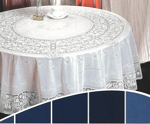 Runde Tischdecke, 100 % Vinyl, 135 cm