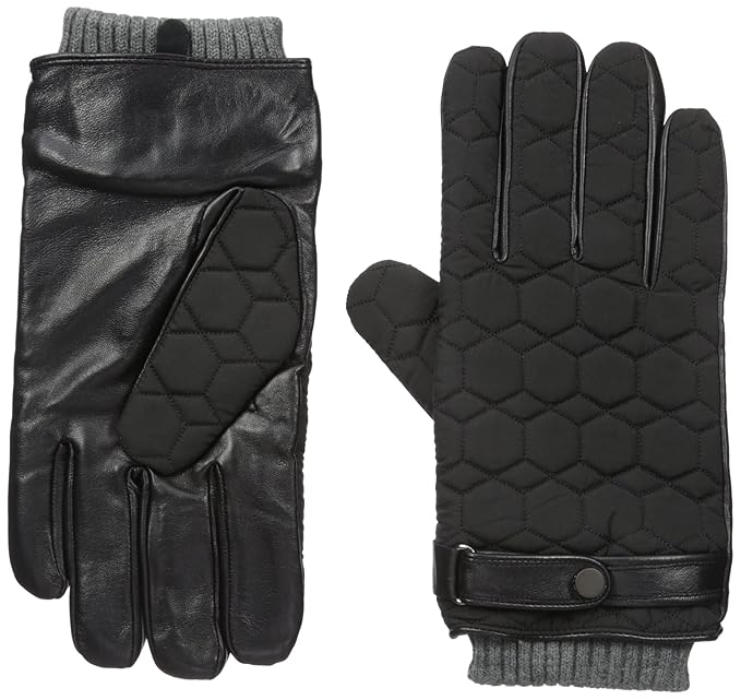 Ted Baker Men's Modcut Quilted Glove, black, Medium/Large Amazon.co.uk