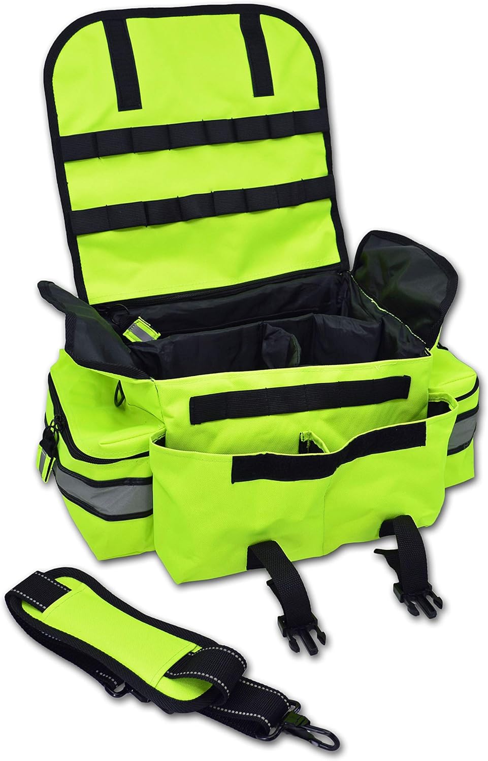 Lightning X Small First Responder EMT EMS Trauma Bag Stocked First Aid Fill Kit B (Fluorescent Yellow): Health & Personal Care