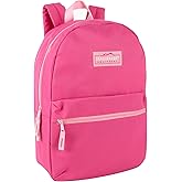Trail maker Classic 17 inch Backpacks with Adjustable Padded Straps | School Backpacks for Girls, Boys (Pink)