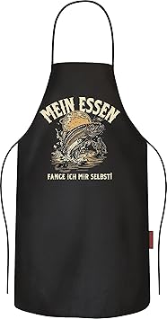 RAHMENLOS Original BBQ-Grillschürze Kochschürze: Das Geschenk für den aktiven Angler
