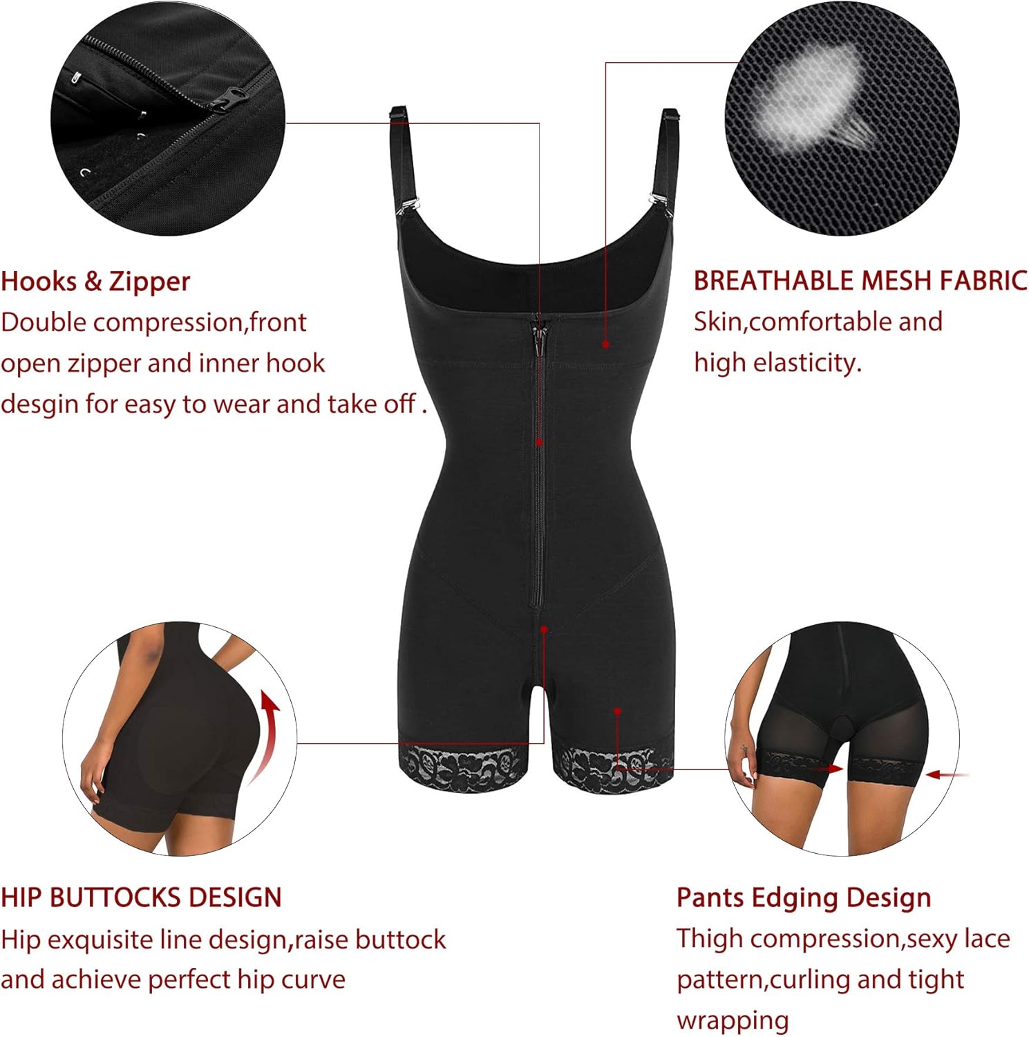 SHAPERX Shapewear for Women Tummy Control Fajas Full Body Shaper Butt Lifter Thigh Slimmer Shorts at  Women’s Clothing store