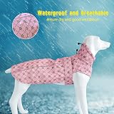 MAMORE Adjustable Waterproof Dog Raincoat Reflective Strip Small Gold Cherry view 4