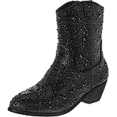 Badgley Mischka Sparkly Cowgirl Boots Kids Cowboy Boots Party Dress Heels for Girls (Size 13 Little Kid / 1-5 Big Kid)