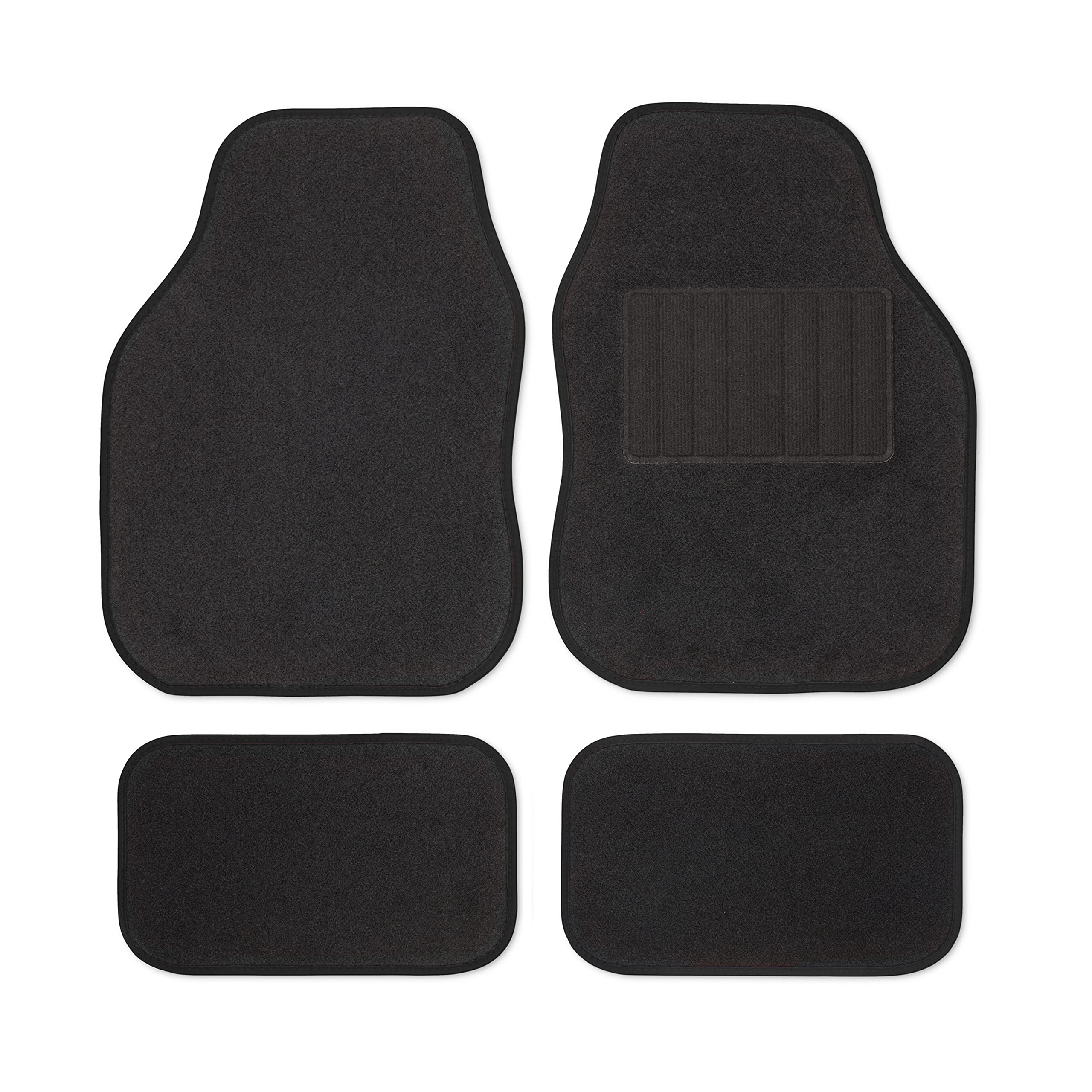 Safe Travel 27550 Universal Car Mats, Right Hand Drive (RHD), Welded Heel, Black Binding
