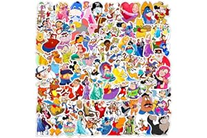 100pcs Mixed Cartoon Disney Stickers for Kids,Cool Cute Waterproof Vinyl Cartoon Decal for Water Bottle Laptop Bike Guitar Phone Skateboard Luggage