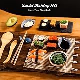 MUDEELA Bamboo Sushi Rolling Mat Kit, 9 Pcs Beginner Sushi Set view 2