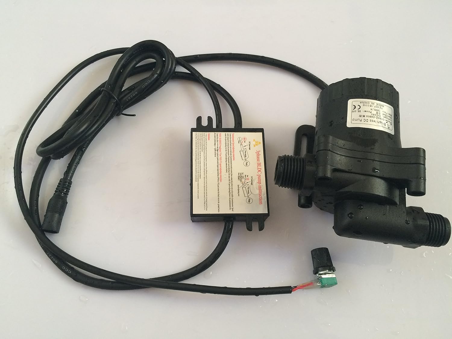 Shysky Tech DC50C-2480A Speed adjustable 5-24V DC Mini Water pump Auto Circulation Pump 2400LPH 8M 86.4W, Submersible Water Pump : Garden & Outdoor