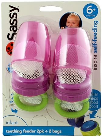 Sassy Teething Feeder Girl Pink Purple Amazon Co Uk Baby