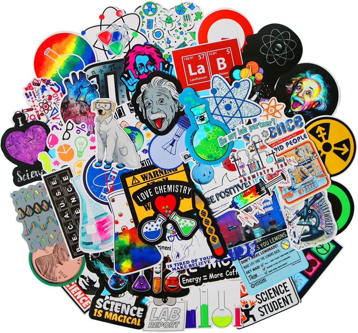 Funny Science Laboratory Stickers for Student Laptop Chemistry Lab