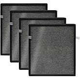 PUREBURG Replacement Filter Compatible with DBFIT AP-M1419 Air Purifier, 4-Pack H13 HEPA Activated Carbon 2-in-1 3-Stage Filtration For Air Clean Dust VOCs Odor