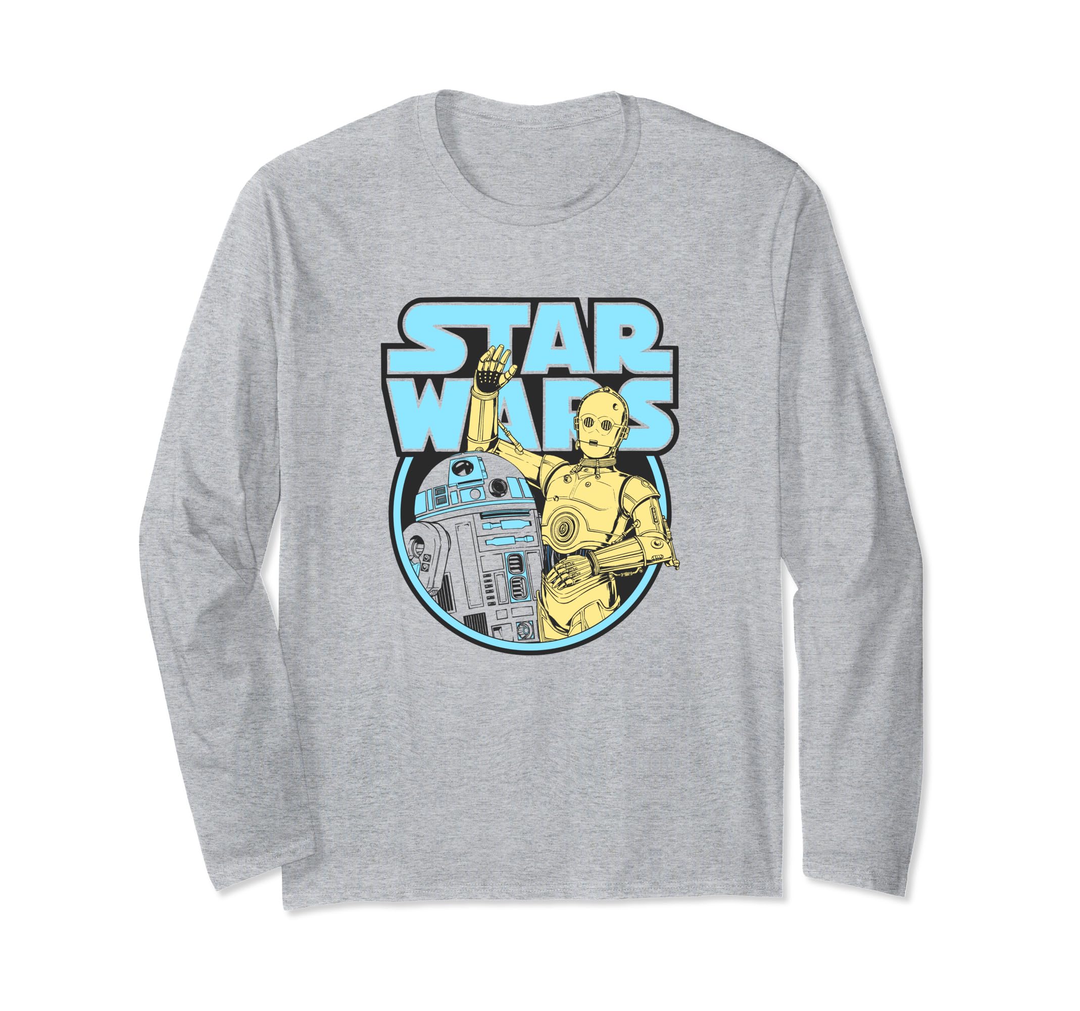 Star Wars C-3PO & R2-D2 Color Pop Star Wars Logo Long Sleeve T-Shirt