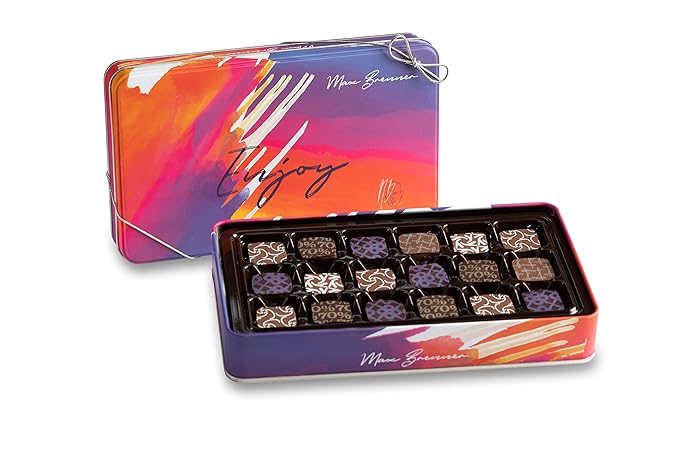 Amazon Com Max Brenner S Chocolate 18 Piece Bonbons Enjoy Collection Of Bonbons In French Tradition 18 Flavored Pieces In Milk Dark And White Chocolate 6 3 Oz Box Grocery Gourmet Food