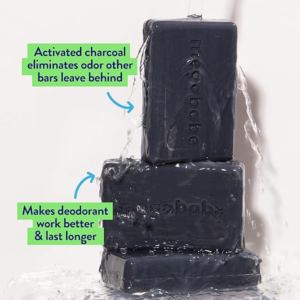 MEGABABE UNDERARM BAR SOAP – SPACE BAR | WITH DETOXIFYING CHARCOAL FOR ODOR CONTROL | 3.5 OZ
