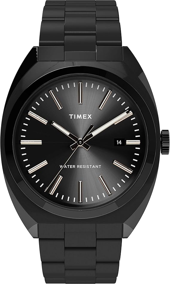 Amazon Timex メンズ ミラノ Xl 38mm 腕時計 ブラック ローズゴールド メンズ腕時計 腕時計 通販