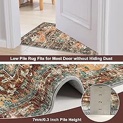 Washable Runner Rug, 2'3" x 14' Non-Slip Boho