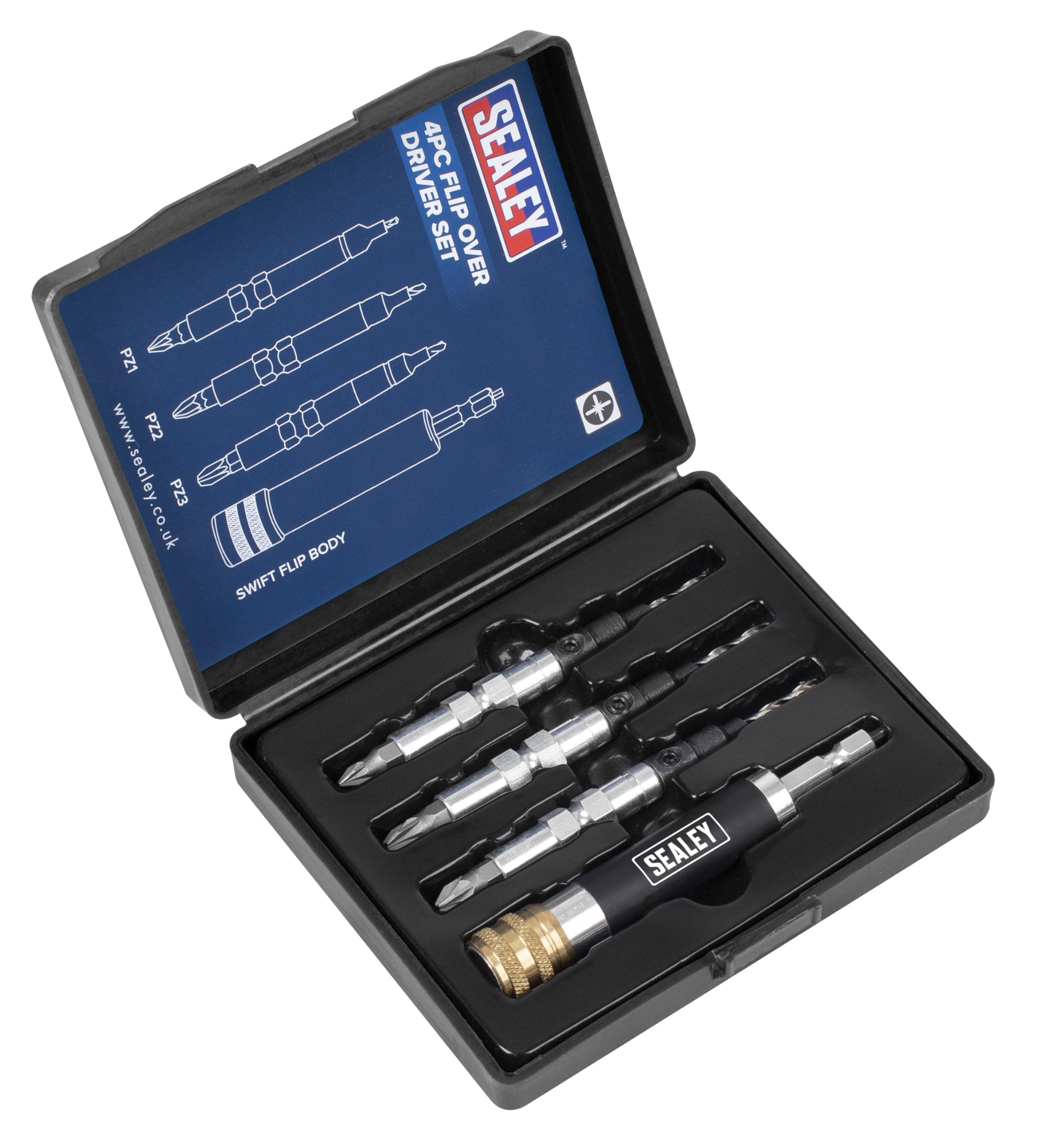 Sealey Flip Over Driver Set 4pc - FDS4