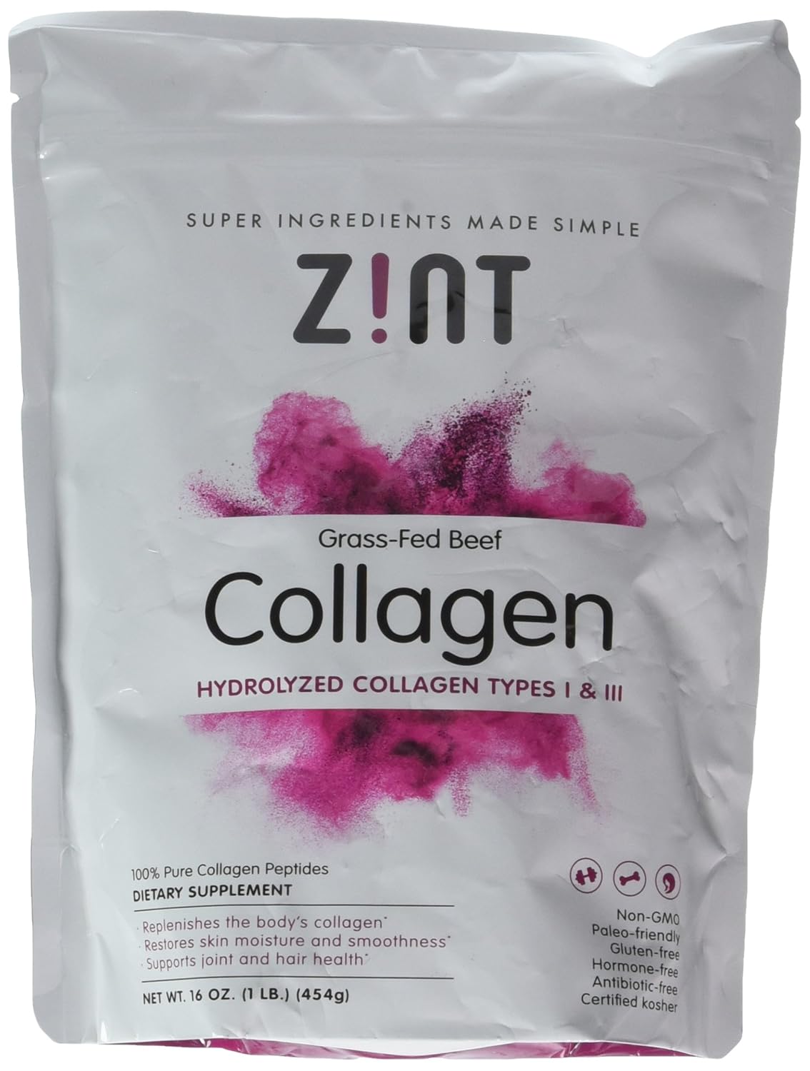 Amazon Com Zint Collagen Powder Pure Hydrolyzed Collagen Peptides My