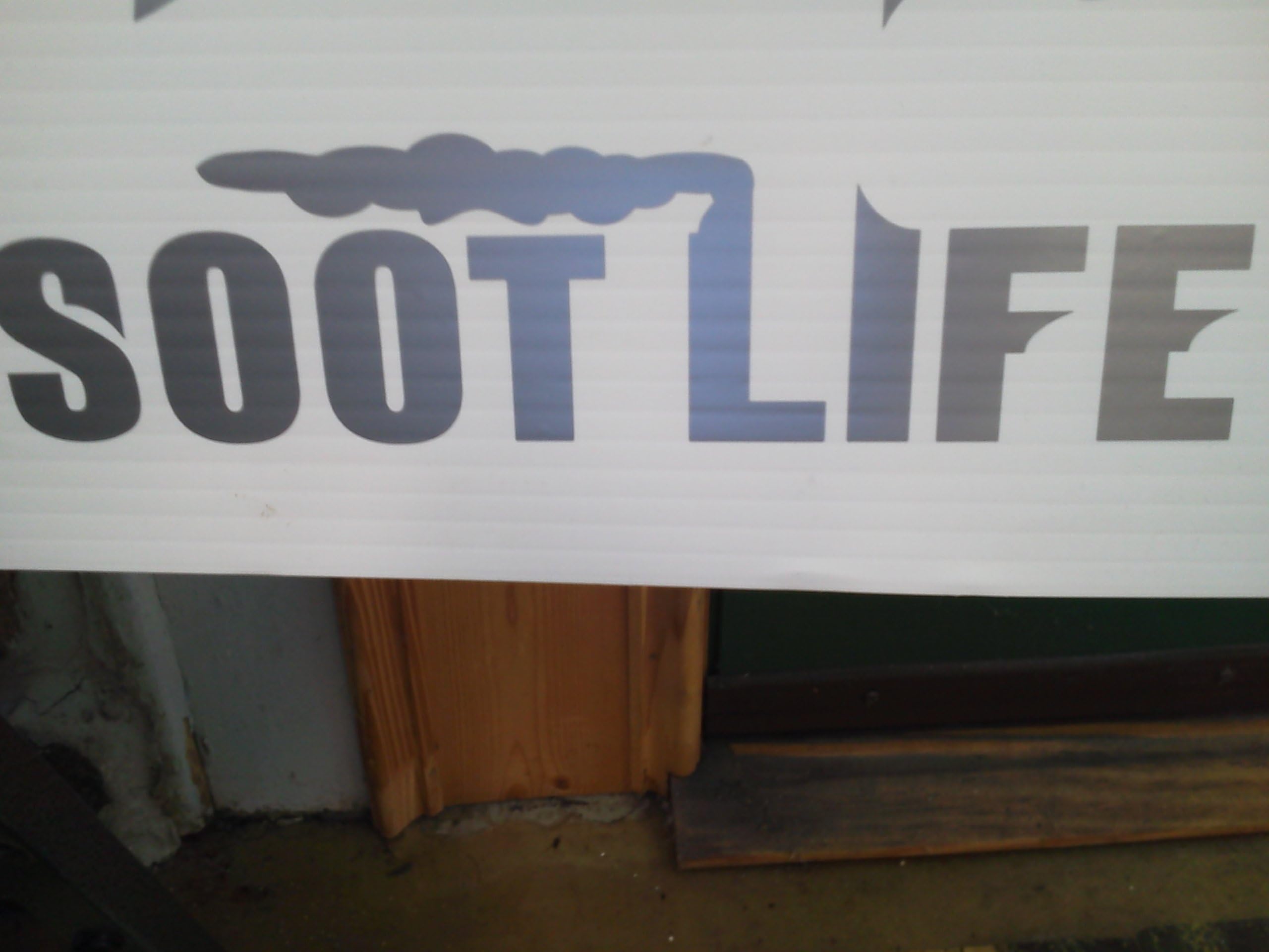 Sootlife Sticker Silver Block Letters
