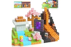 Magnetic Blocks - Build Mine Magnet World Magic Portal Set, Magnetic Tiles Building Blocks Toddler Toys STEM Sensory Outdoor 