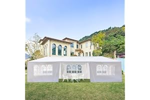 ANEUHS Outdoor Gazebo Canopy Wedding Party Tent Camping Shelter Commercial Instant Shelter Waterproof Tent with Removable Side Walls (10'x30' Eight Sides)