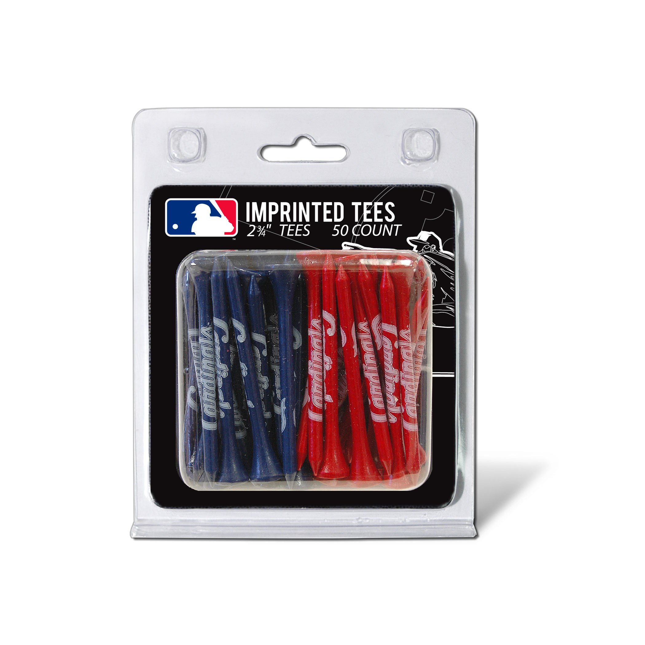 Team Golf MLB St Louis Cardinals 2-3/4" Golf Tees, 50 Pack, Regulation Size, Multi Team Colors
