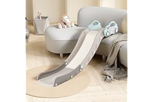 DUKE BABY Indoor Kids Baby Couch Slide for Toddler 1-3, Sofa Slide Add-on Attachment for Bed Nugget Playgrounds, with Secure Base Guardrail, Gentle Slope Extended Buffer Zone, Fun Car Design, Blue