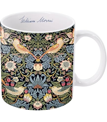 The Leonardo Collection - Set di 4 sottobicchieri da tè e caffè, motivo floreale con alghe William Morris