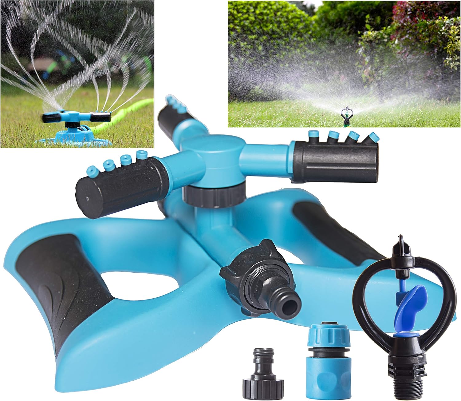 Best Automatic 360 Rotating Adjustable Garden Water Sprinkler, With 3 Arms Sprayer