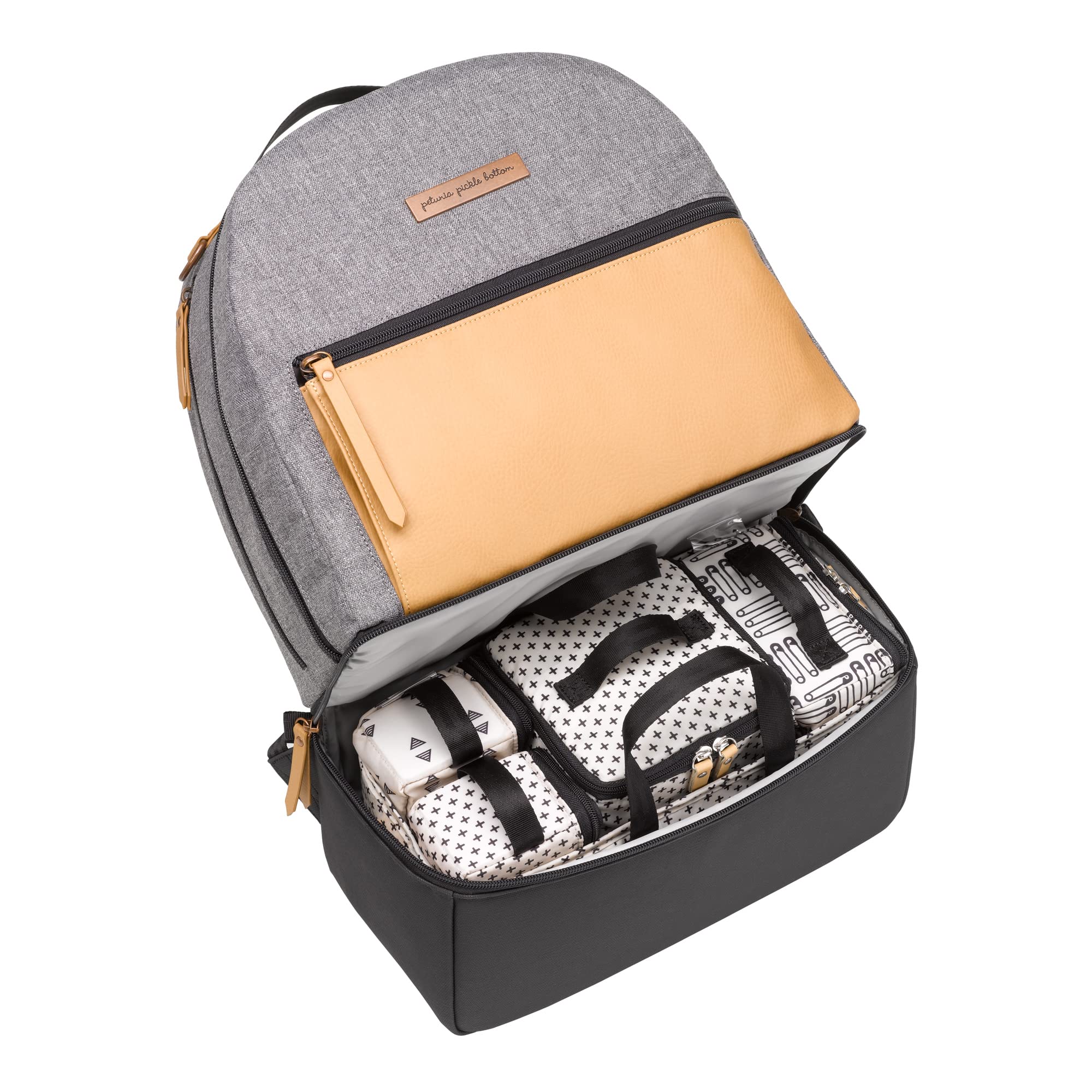 Axis Backpack | Baby Bag | Diaper Bag Backpack | Baby Bottle Bag for Parents | Stylish Baby Bag Organizer| Sophisticated and Spacious Backpack for On The Go Moms | Camel/Graphite