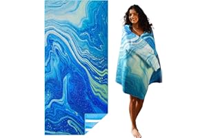 WIDDONEN Microfiber Lightweight Beach Towel Sand Free Quick Dry Absorbent Thin Compact Towels for Swimming Pool Camping Beach Accessories Large Easy Pack Travel Things for Vacation Essentials Gift Adult