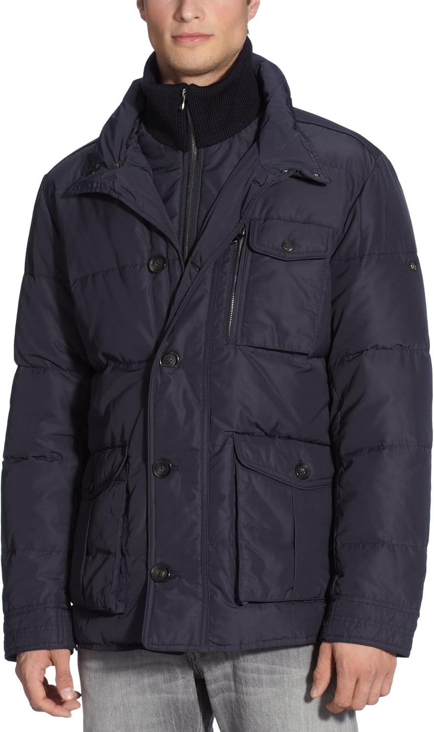 Henry Cottons Men's Down Jacket 120124139950 Blue 50 Amazon.co.uk