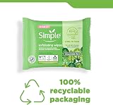 Simple Exfoliating Biodegradable Face Wipes for Sensitive Skin - 20 Wipes view 5
