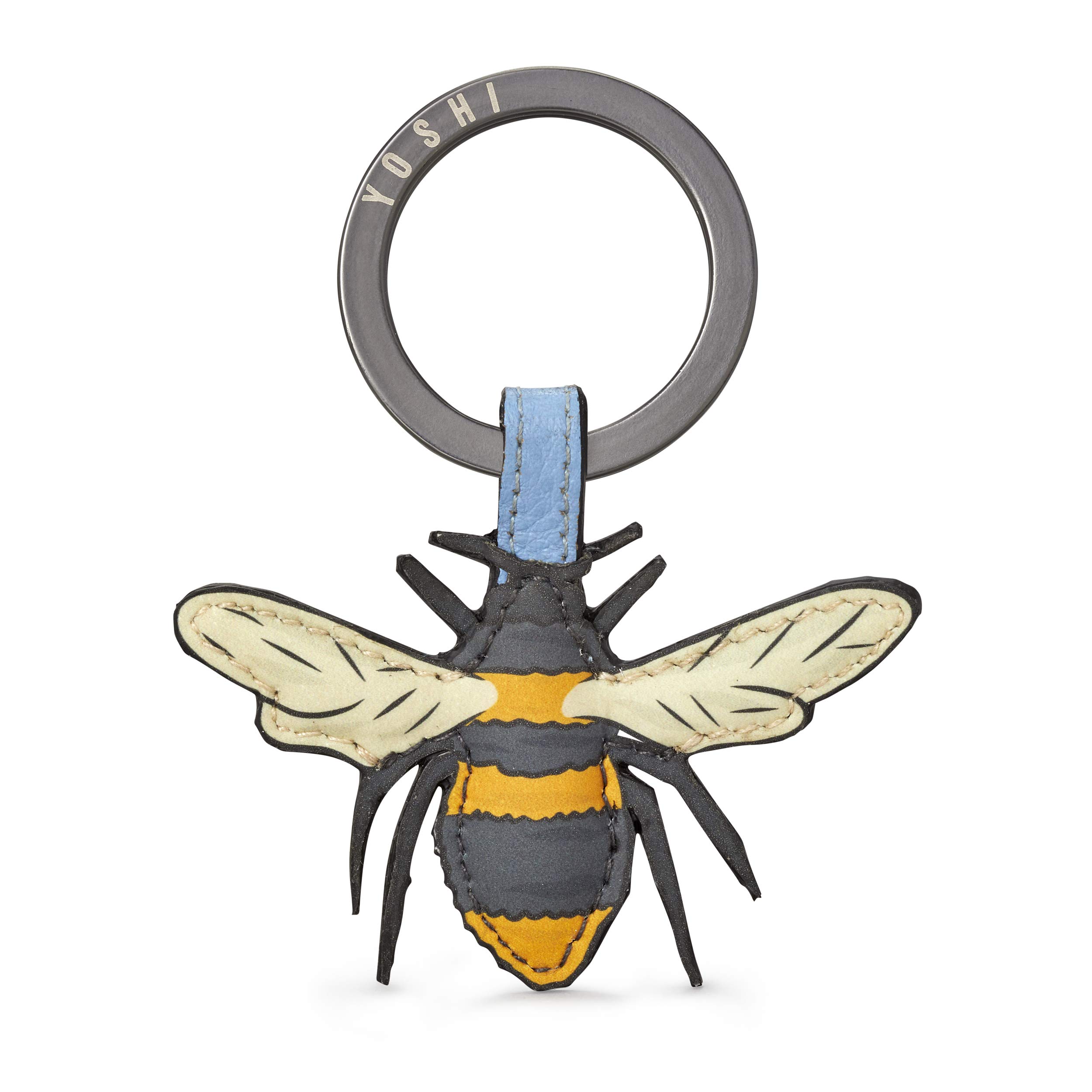 Bee Happy Genuine Leather Bee Keyring by Yoshi