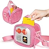 CollectHall Mini Travel Case for Yoto Mini, Audio Player Case, Can Hold Player with a Card in It, with Adjustable Shoulder Strap, Pink, Bag Only