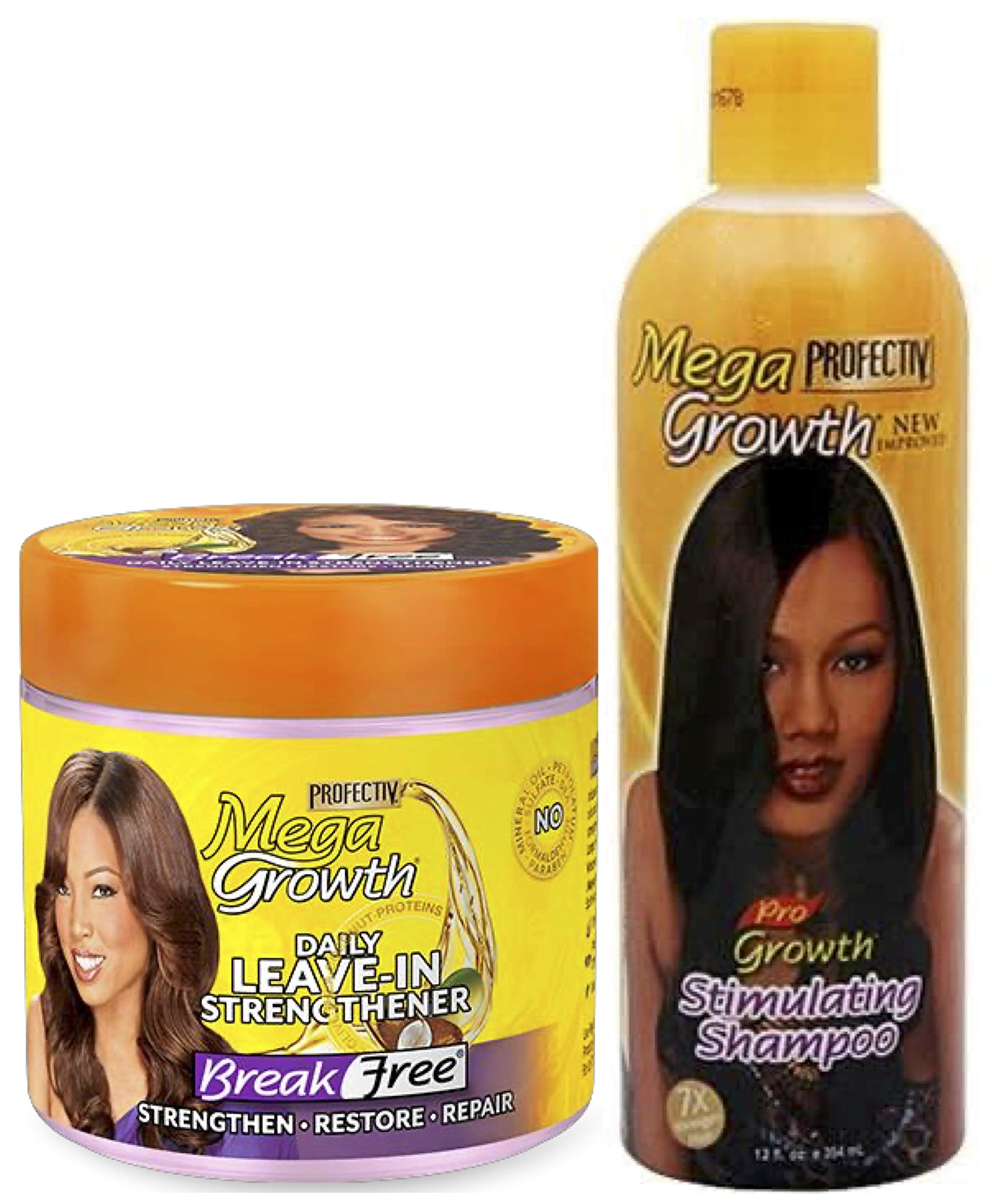 Profectiv Mega Growth Daily Leave-In Strengthener Break-Free with Stimulating Shampoo (Set of 2)