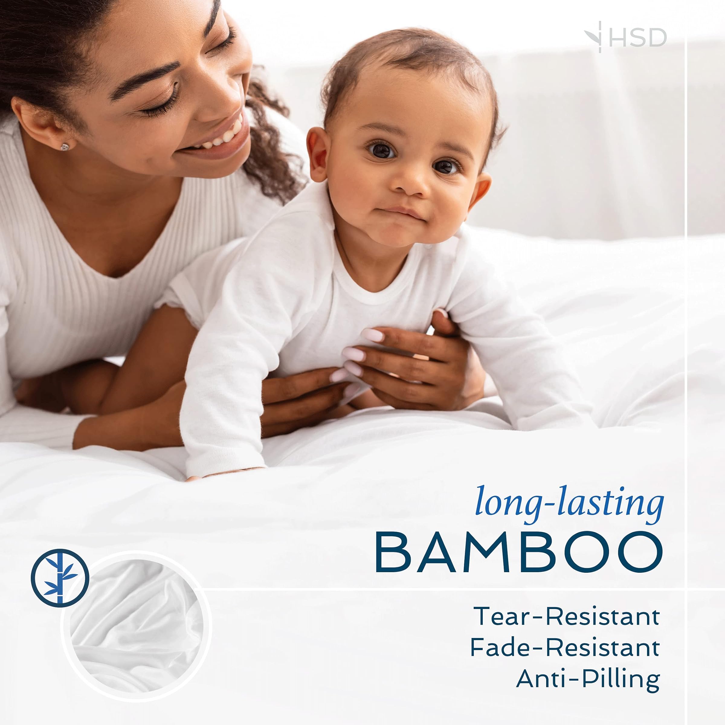 100% Bamboo Bed Sheet Set Queen HSD_BMB_QUEEN_DARK_GRAY_JPN