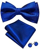 Barry.Wang Royal Blue Bow Ties for Men Pre-tied Bow
