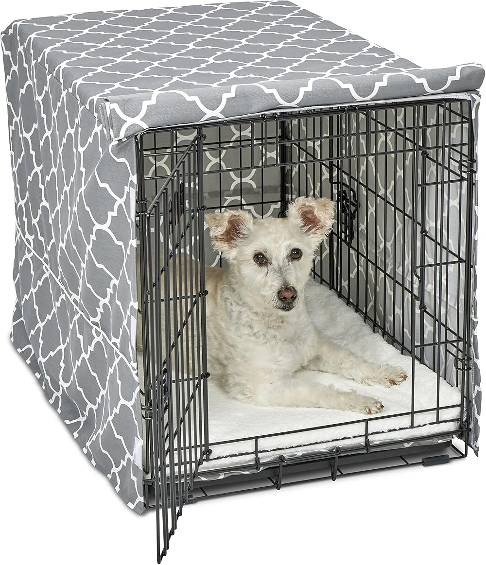 New World Medium Dog Crate Cover with Teflon Protector Gray 76cm Fits 76cm