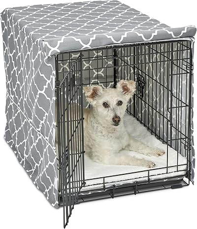 New World Medium Dog Crate Cover with Teflon Protector Gray 76cm Fits 76cm