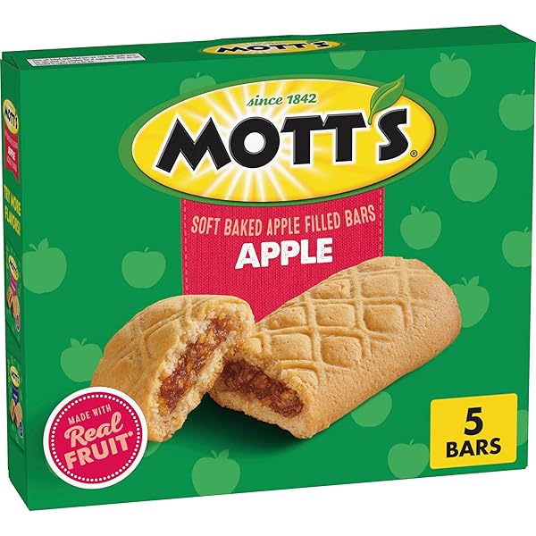 MOTT’S SOFT BAKED APPLE FILLED BARS, APPLE FLAVOR...