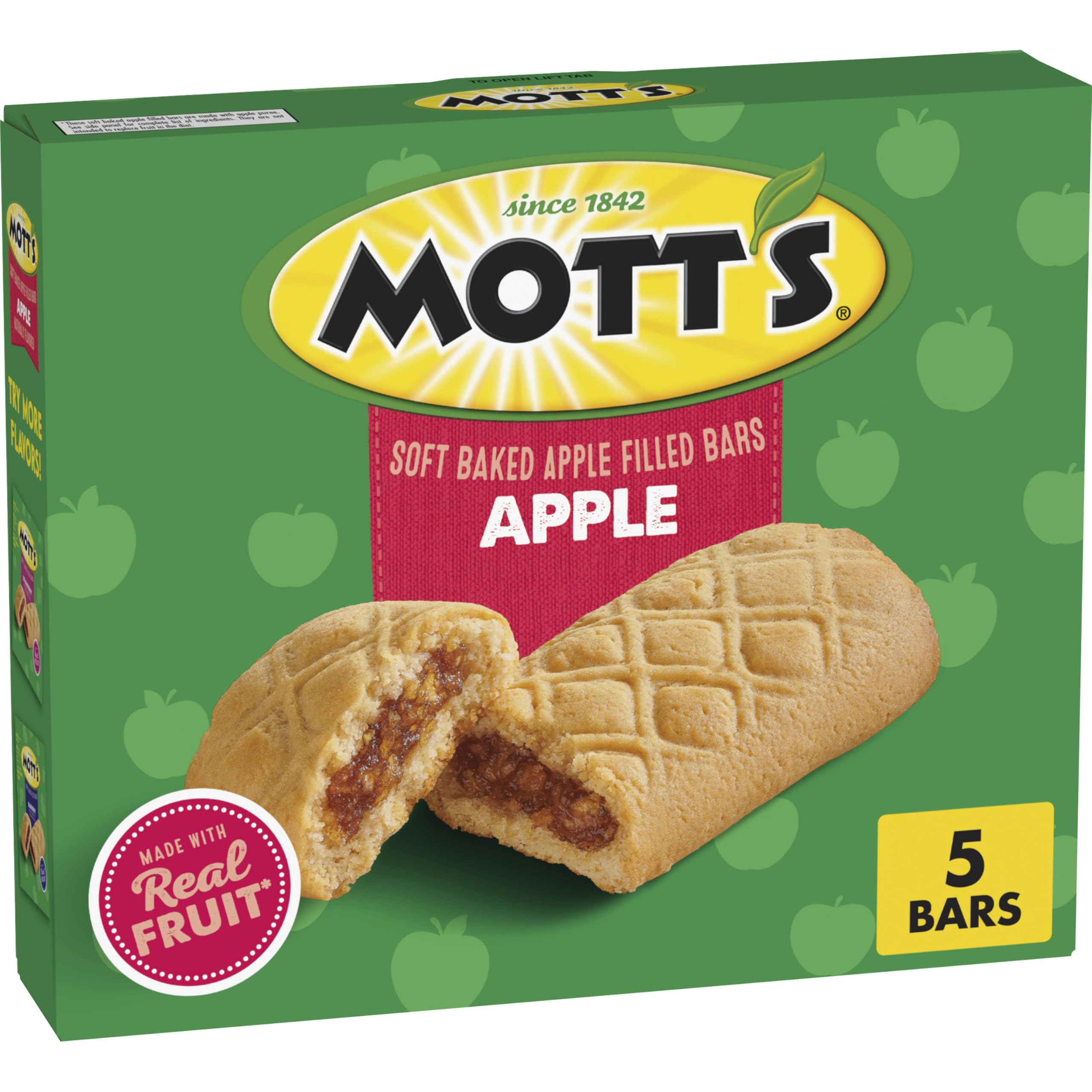 Photo 1 of ++3 PACK++Mott's Soft Baked Apple Filled Bars, Apple Flavor Snacks, Made with Real Fruit, 5 Ct, 6.55 oz