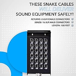 Seismic Audio SACB-24x8x100 24-Channel XLR Low