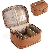 Telena Large Makeup Bag, Travel Toiletry Bag for Women, Vegan Leather Makeup Organizer Case Cosmetic Bag for Travel Essentials