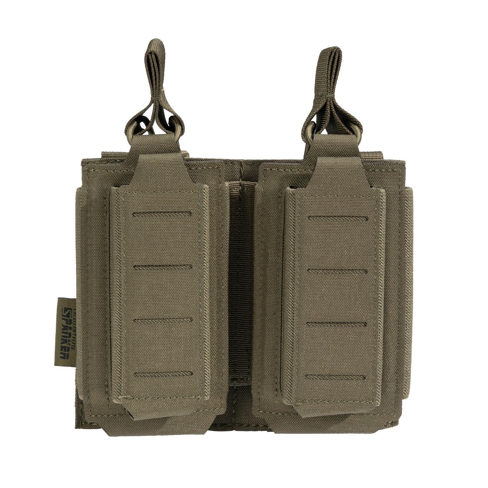 EXCELLENT ELITE SPANKER Tactical Molle Mag Pouch Pistol Mag Pouch for M4 M14 M16 AK AR Elastic Mag Pouch(Double,RGN)
