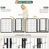 Yaheetech 8 Panel Lightweight Dog Playpen 80cm Portable Exercise Pen view 5