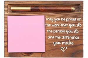 EFFJNSG May You Be Proud of The Work You Do The Person You are and The Difference You Make Thank You Gift Sticky Note Holder, Employee Gift Appreciation Gifts for Coworkers Self-Stick Note Pad Holders EDP09