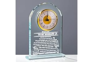 Movdyka Wedding for Husband - Crystal Clock Gifts Personalized Gifts for My Husband Who Has Everything - Gifts Ideas for Husband On Our Anniversary
