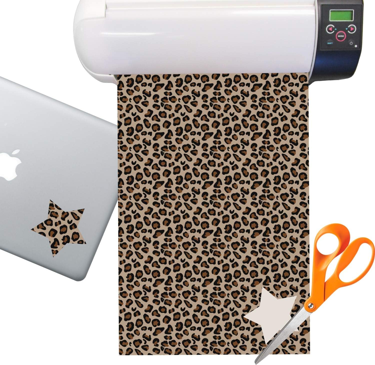 Granite Leopard Sticker Vinyl Sheet (Permanent)